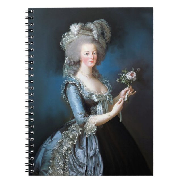 Carnet Marie Antoinette avec un rose (Devant)