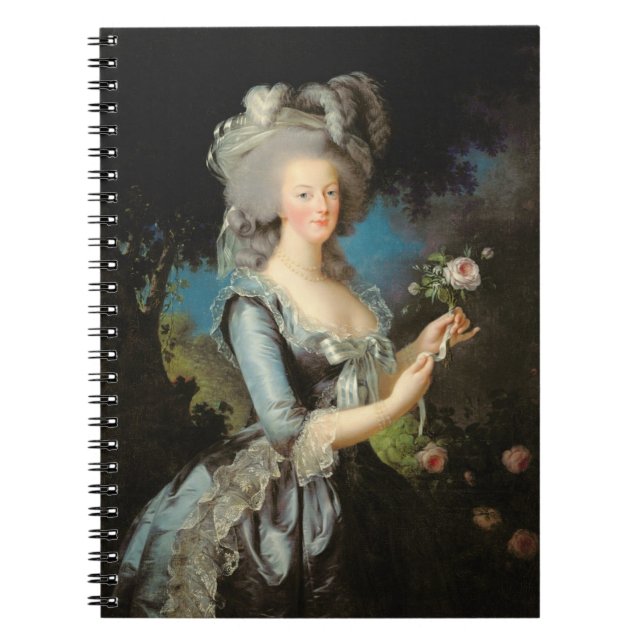 Carnet Marie Antoinette avec un rose, 1783 (Devant)