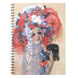 Carnet Marie Antoinette Filles Costume Beads Plumes Déco