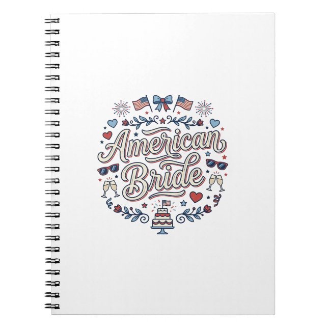 Carnet Mariée Américaine Création Vectorielle De Mariage  (Devant)