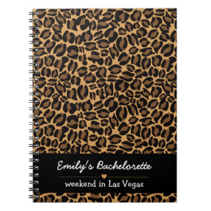 Carnet Mariée Bachelorette Boujee Tendance Imprimé Léopar