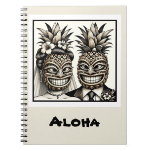 Carnet Mariée et fille Aloha Pineapple Tiki Mariage princ
