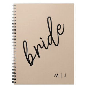 Carnet Mariée moderne Beige + noir