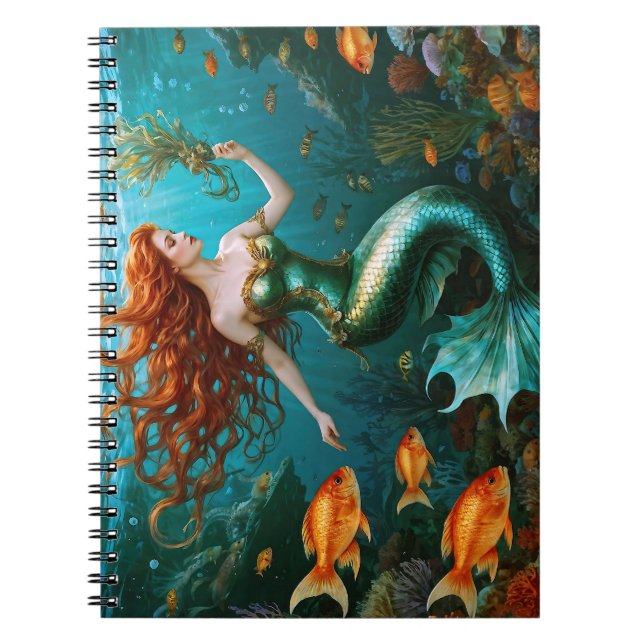 Carnet "Marielle" - Belle sirène dansante (Devant)