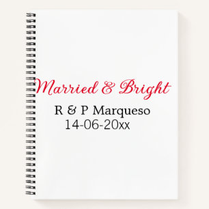 Carnet Mariés & lumineux ajouter le nom du couple ajouter