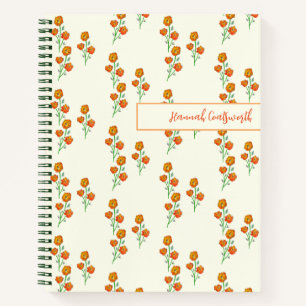 Carnet Marigolds Orange Floral