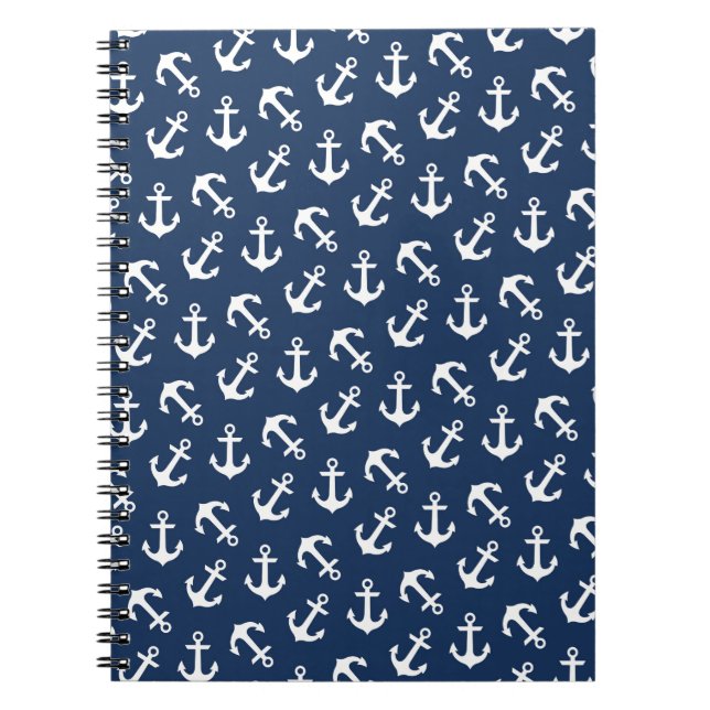 Carnet Marine Aweigh de motif d'Ancres nautiques (Devant)