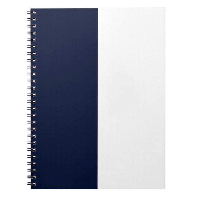 Carnet Marine & Blanc PERSONNALISÉ (Devant)