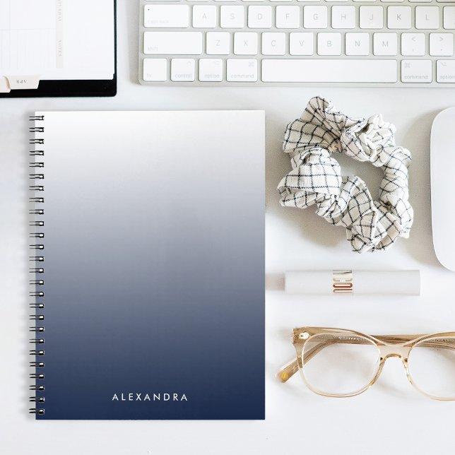 Carnet Marine Ombre Gradient Personnalisé (Créateur téléchargé)