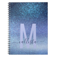 Marine Pastel Blue Triple Parties scintillant Ombr