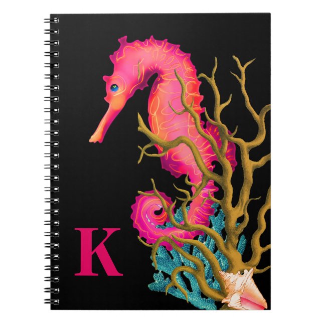 Carnet Marine Seahorse Pink Chic (Devant)
