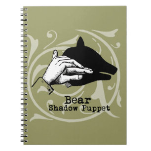 Carnet Marionnette Main Ours Ombre Vintage