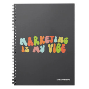 Carnet Marketing Est Mon Vibe, Super Coloré Personnalisé