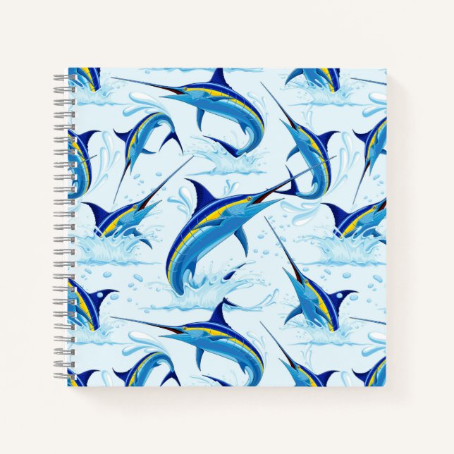 Carnet Marlin Bleu Jaillissant de l'Océan (Devant)