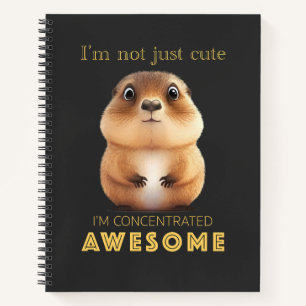 Carnet Marmotte Concentré Awesome mignon adorable Funny
