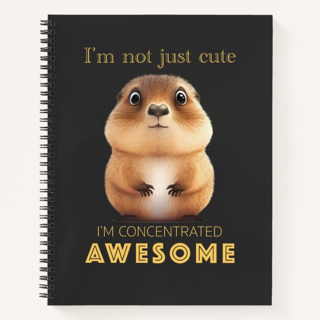 Carnet Marmotte Concentré Awesome mignon adorable Funny (Devant)