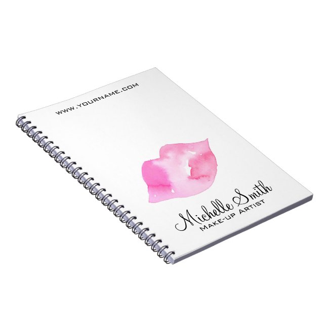 Carnet Marquage à chaud rose de maquillage de lèvres (Côté Droit)