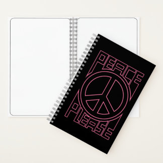 Carnet Marque de lettre rose Peace Please