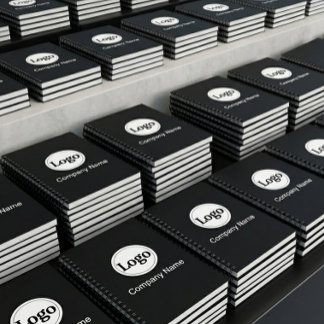 Carnet Marque de logo personnalisé noir Entreprise Promot
