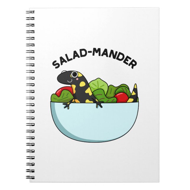 Carnet Marque de salade Funny Salamander Animal Pun (Devant)