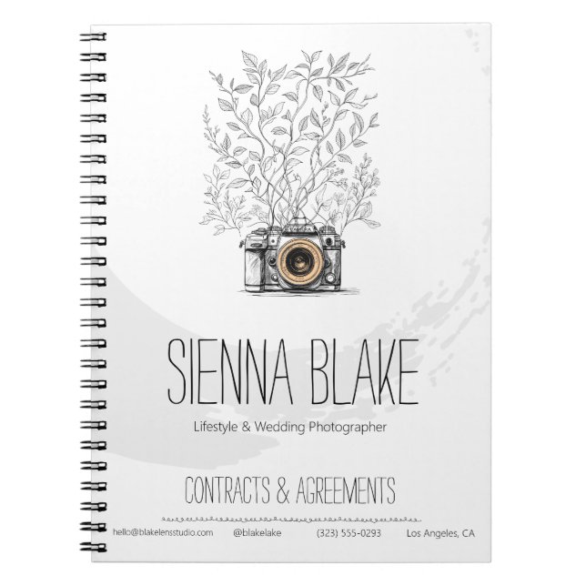 Carnet Marque de studio de photographe Spirale (Devant)