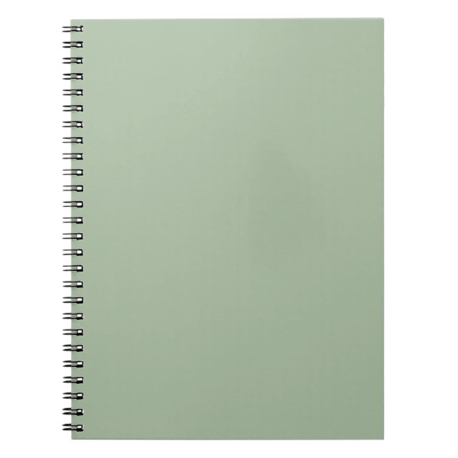 Carnet Marque personnalisée verte Sage (Devant)
