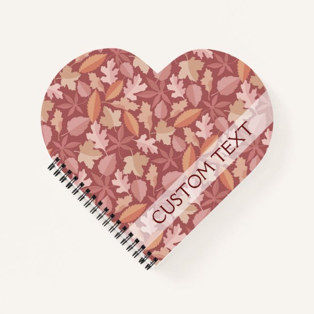 Carnet Marsala motif feuille (Devant)