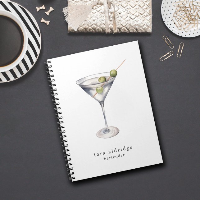Carnet Martini Cocktail Bartender Professionnel (Créateur téléchargé)