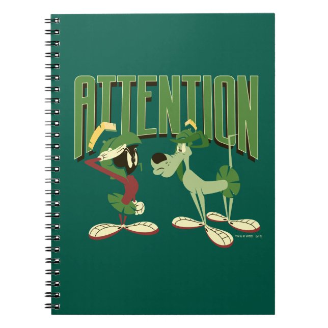 Carnet MARVIN THE MARTIAN™ & K-9 "Attention" (Devant)