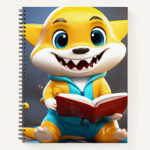 Mascotte de requin 3D avec lunettes de lecture | B