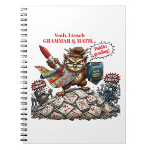 Carnet Mascotte Prof de Chouette Drôle - Héros de Grammai