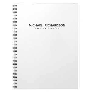 Carnet Masculine noir blanc sophistiqué personnalisé