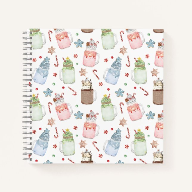 Carnet Mason Jar Milkshakes Sucres de canne Noël Recette (Devant)