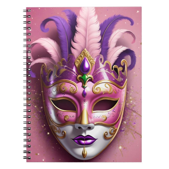 Carnet Masque de carnaval coloré (Devant)