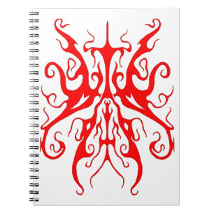 Carnet Masque Tribal Rouge Élégant Design Abstrait
