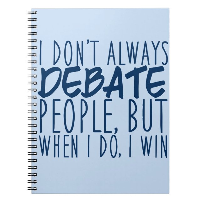Carnet Master Debater Funny Speech and Debate Team (Devant)