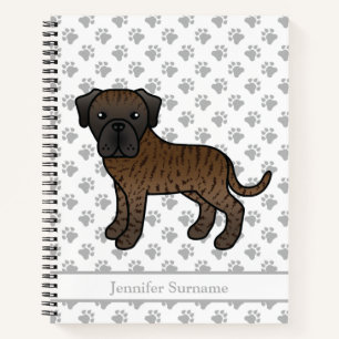 Carnet Mastiff Anglais Bringé Chien de Dessin Animé Migno