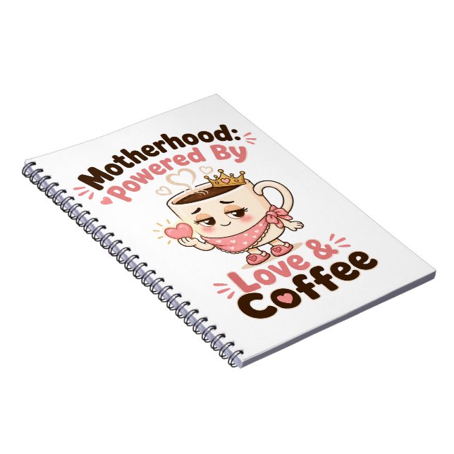 Carnet Maternité alimentée par l'amour et le café Maman d (Côté Droit)