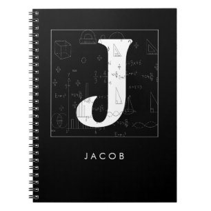 Carnet Math Monogramme - Lettre J