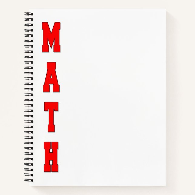 Carnet Mathématiques (Devant)