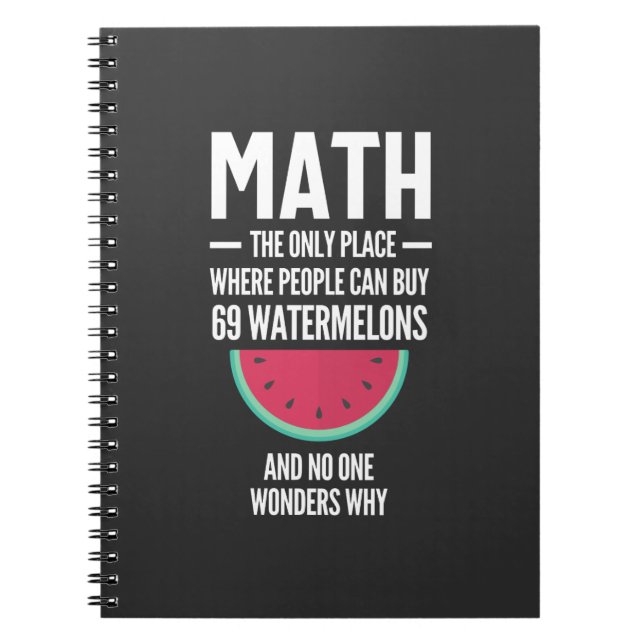 Carnet Maths. Drôle Math Sarcasm Citation Cadeau (Devant)