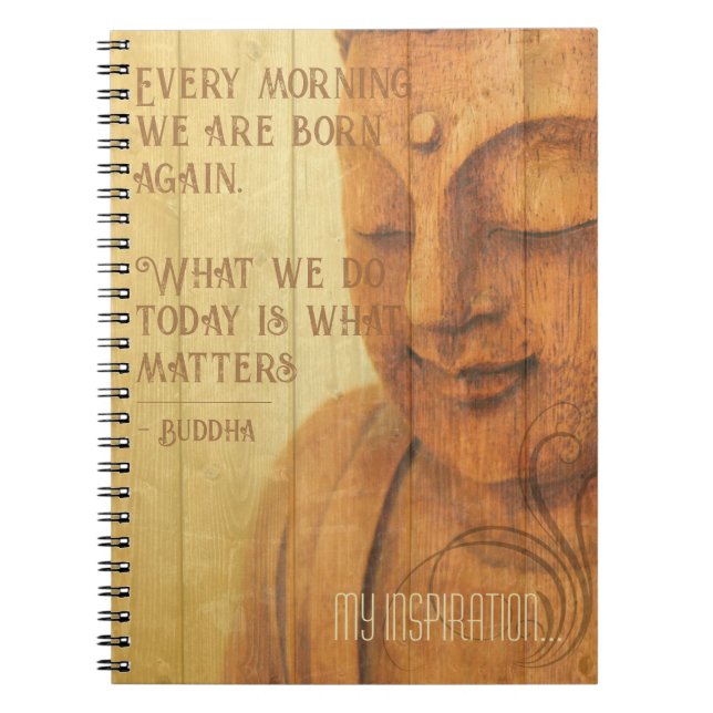 Carnet Matin Mantra Daily Affirmation Bouddha Citation (Devant)