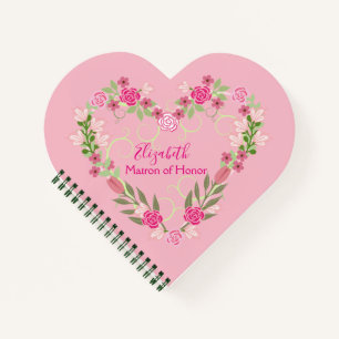 Carnet Matron rose d'honneur Mariage floral