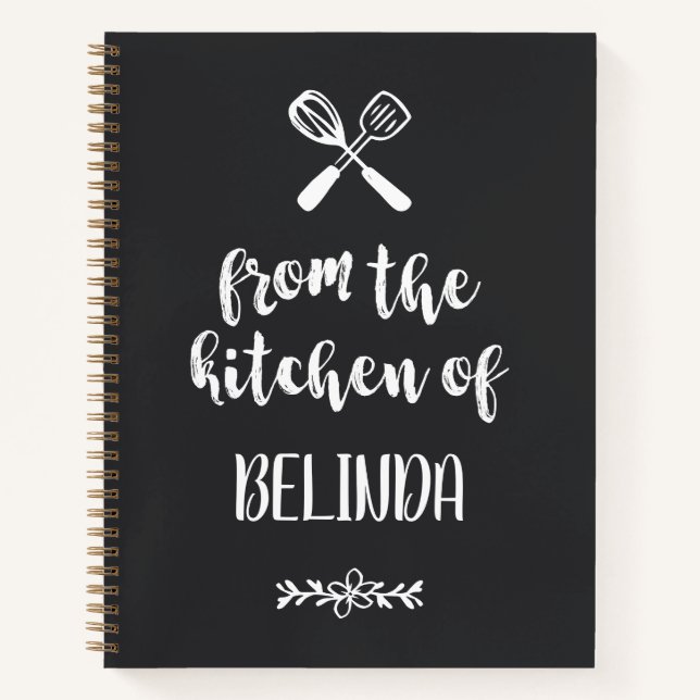 Carnet Matte Black Whisk Spatula de la cuisine de (Devant)