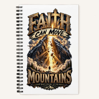 Carnet MATTHEW 17:20 Faith Can Move Mountains Notebook