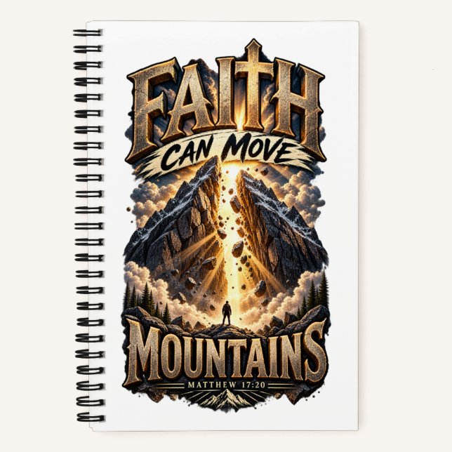 Carnet MATTHEW 17:20 Faith Can Move Mountains Notebook (Recto)