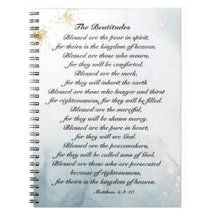 Carnet Matthieu 5:3-10 Beatitudes Sermon sur le Mont