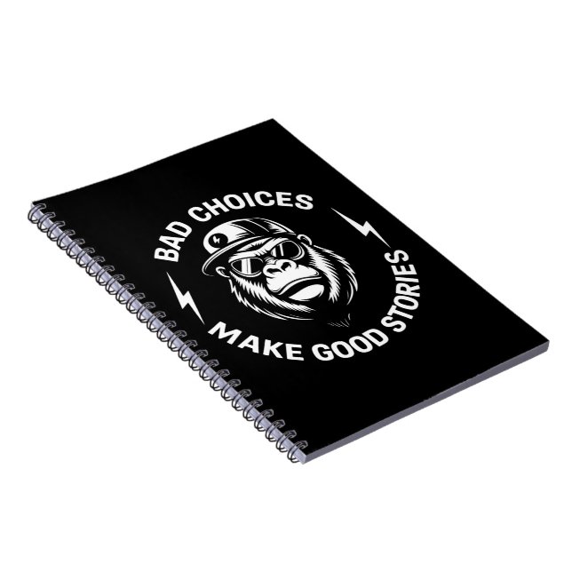Carnet Mauvais Choix de Singe Font de Belles Histoires Hu (Côté Droit)