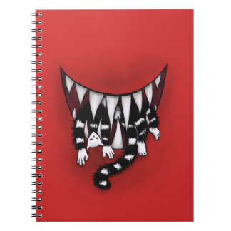 Carnet Mauvais Monster Bouche dents aiguës Manger Chat Ho