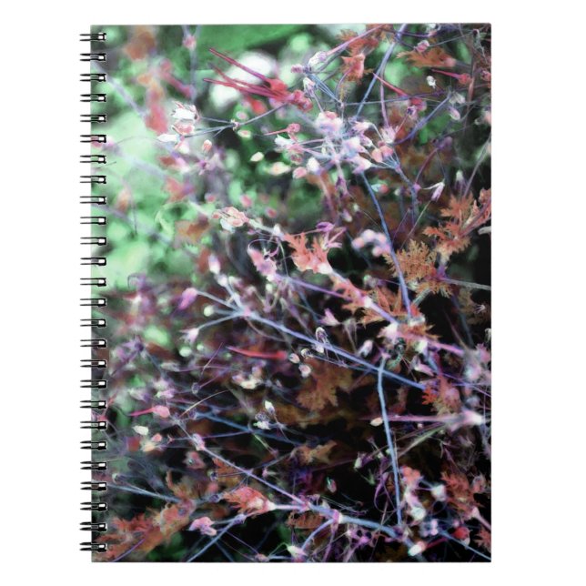 Carnet Mauvaises herbes en noir, vert et blanc (Devant)